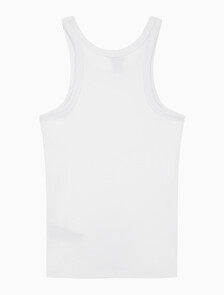 Buy 여성 코튼 컨투어 립 탱크 탑 in color BRILLIANT WHITE