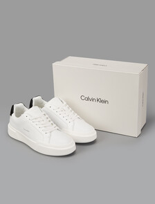 Buy 여성 미네르바 청키 레더 레이스업 컵솔 스니커즈 in color WHITE
