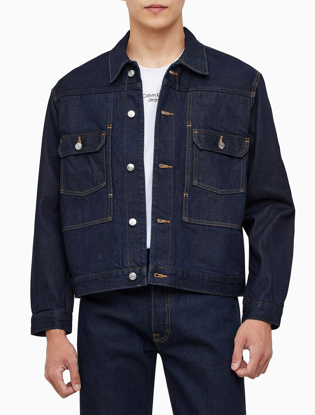 Buy 남성 유틸리티 데님 자켓 in color CK RAW SELVEDGE