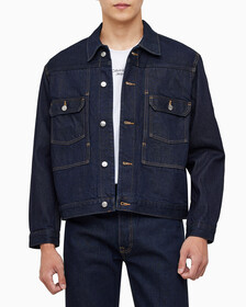 Buy 남성 유틸리티 데님 자켓 in color CK RAW SELVEDGE