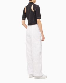 Buy 여성 소프트터치 화이트 카고 팬츠 in color BRIGHT WHITE