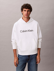 Buy 남성 스탠다드 로고 프리미엄 테리 후디 in color BRIGHT WHITE