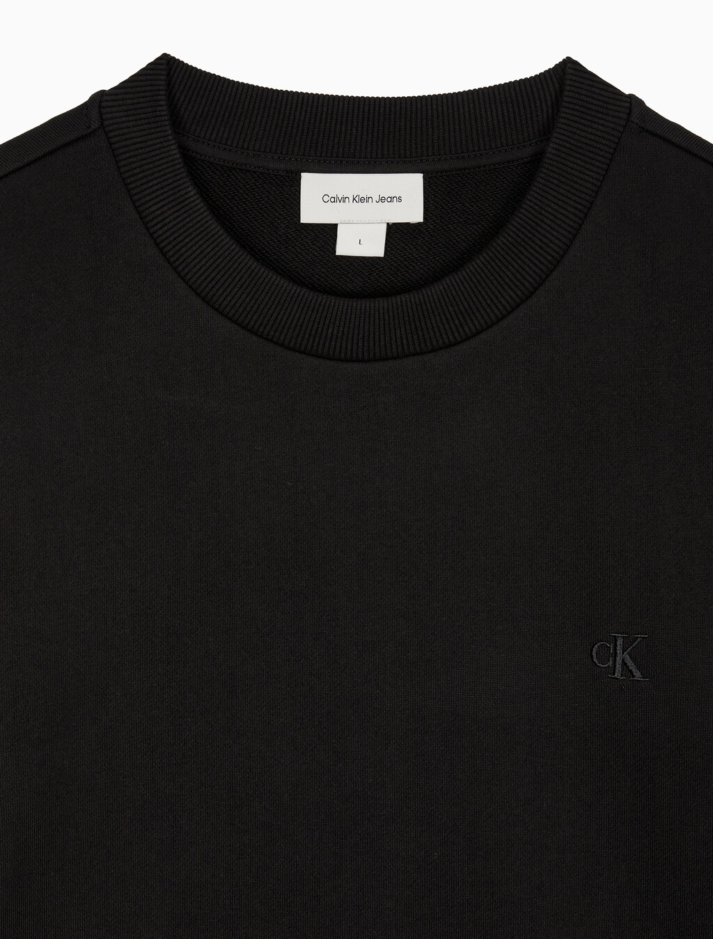 Buy 남성 레귤러핏 로고 그래픽 맨투맨 스웻셔츠 in color CK BLACK