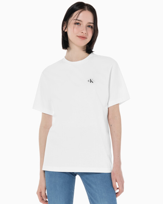 남녀공용 릴렉스핏 CK 로고 2PK 반팔 티셔츠