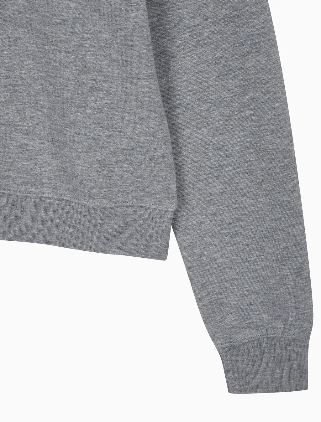 Buy 여성 코튼 모달 플리스 폴로 스웻셔츠 in color MEDIUM GREY HEATHER