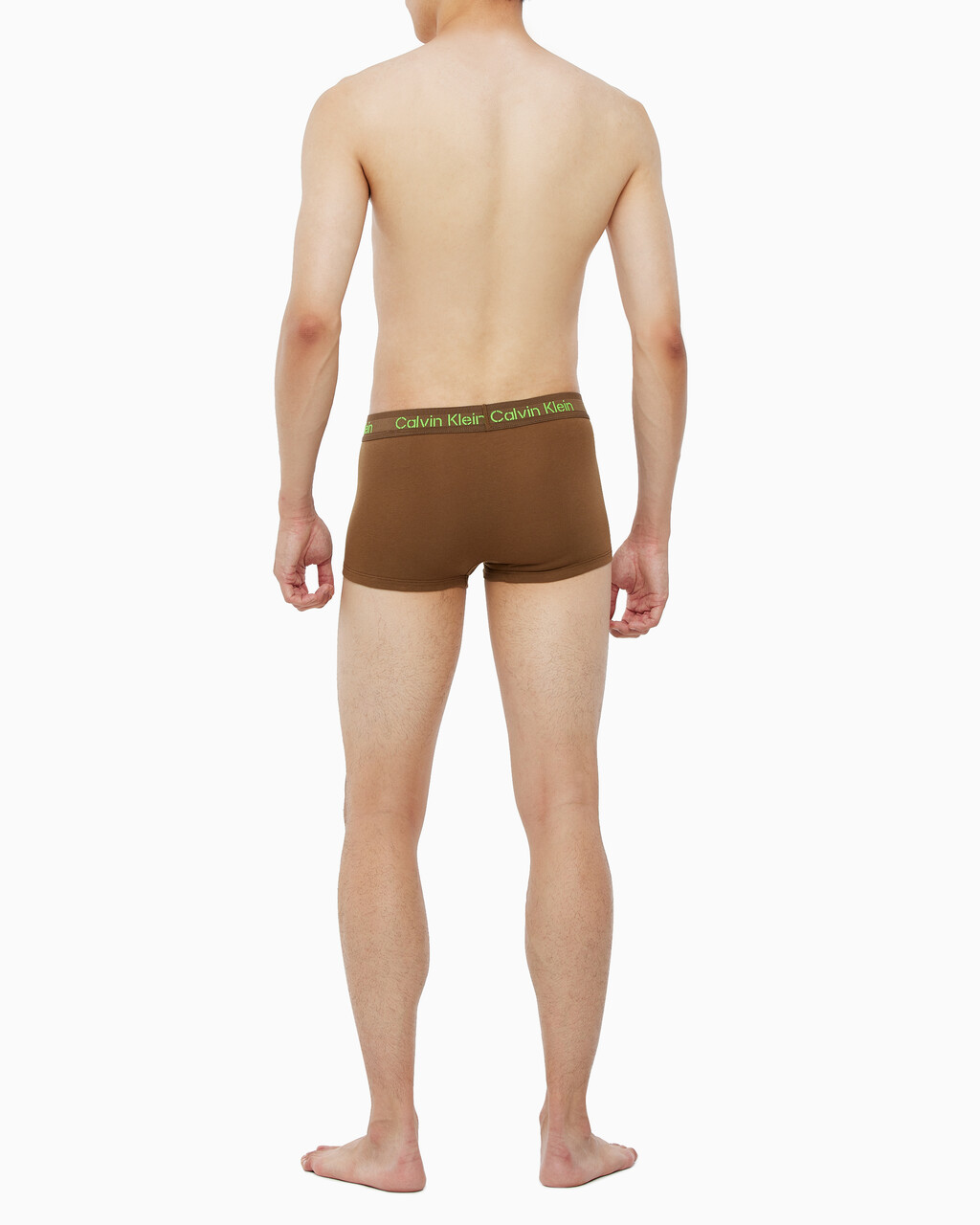 Buy 남성 스텐실로고 코튼스트레치 로우라이즈 트렁크 3PK in color BONE WHITE, NIGHTSHADE, COFFEE LIQUEUR