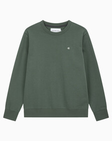 Buy 남성 레귤러핏 CK 뱃지 로고 기모 스웨트셔츠 in color KHAKI