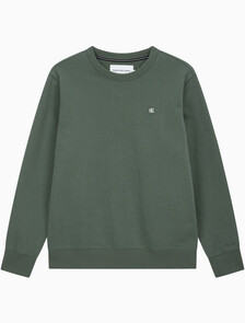 Buy 남성 레귤러핏 CK 뱃지 로고 기모 스웨트셔츠 in color KHAKI