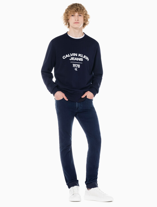 남성 슬림핏 블루블랙 데님
