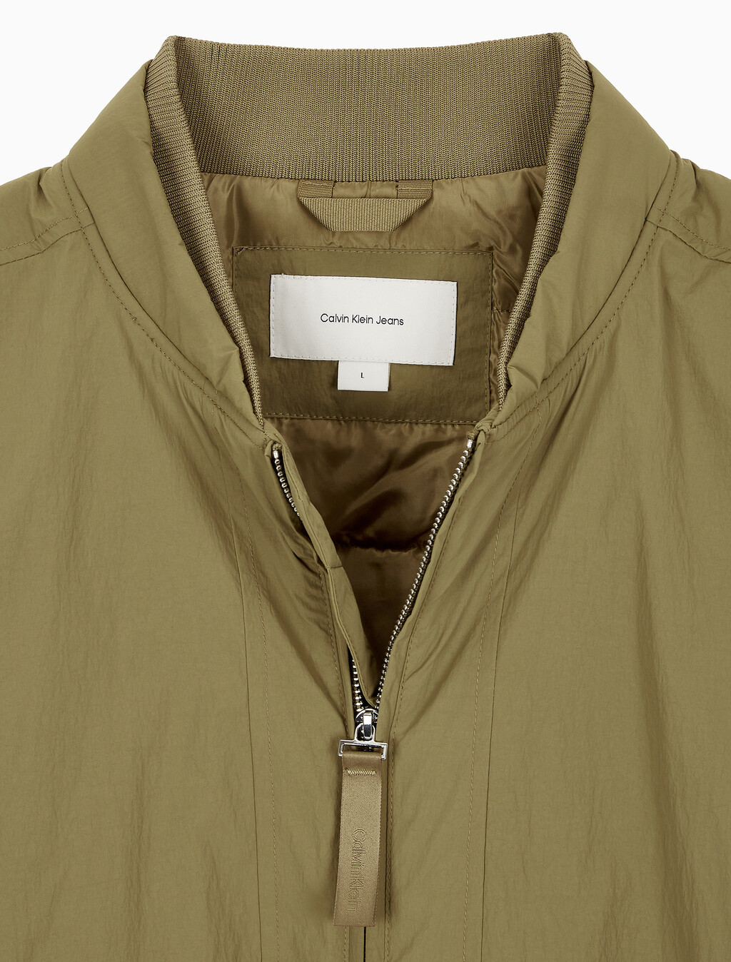 Buy 남성 릴렉스핏 패디드 기능성 봄버 자켓 in color OLIVE