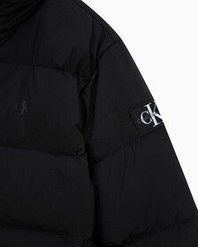 Buy 남성 레귤러핏 스탠드 카라 숏 다운 푸퍼 재킷 in color CK BLACK