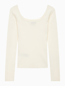 Buy 여성 립 스웨터 in color WHITE