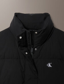 Buy 여성 스탠드 카라 다운 푸퍼 자켓 in color BLACK