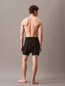 Buy 남성 샤인 새틴 자카드 박서 in color BLACK