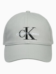 Buy 남녀공용 CKJ 모노그램 엠브로이더리 볼캡 in color MIRAGE GRAY