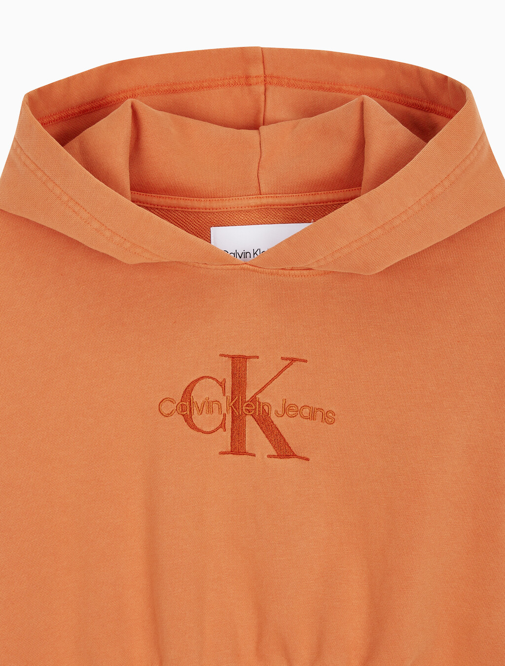 Buy 여성 미네랄 다이 모노로고 후디 in color ORANGE