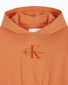 Buy 여성 미네랄 다이 모노로고 후디 in color ORANGE