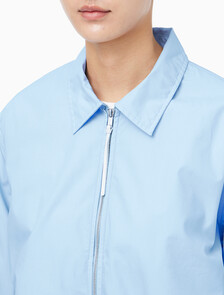 Buy 여성 로고 트림 크랍 셔츠 in color SKY BLUE