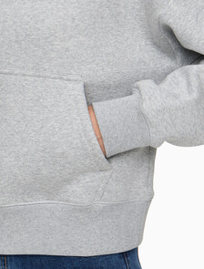 Buy 여성 아카이브 로고 플리스 후디 in color HEROIC GREY HEATHER