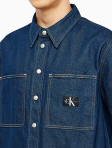 Buy 남성 릴렉스핏 린스 블루 데님셔츠 in color RINSE BLUE