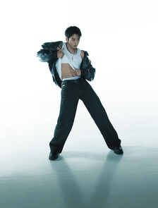 Buy 남성 레더 봄버 자켓 in color BLACK