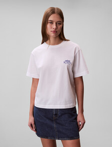 Buy 여성 박시 그래픽 티셔츠 in color BRIGHT WHITE