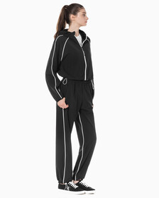 Buy 여성 릴랙스핏 우븐 조거 팬츠 in color BLACK