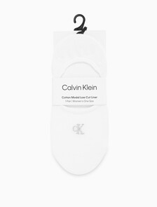 Buy 여성 콤드 코튼 로우컷 라이너 삭스 (블랙 1 PAIR) in color WHITE