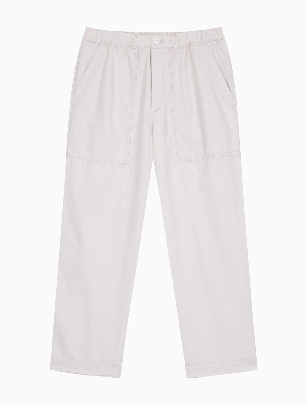 Buy 남성 코튼 린넨 밴딩 팬츠 in color CHALK