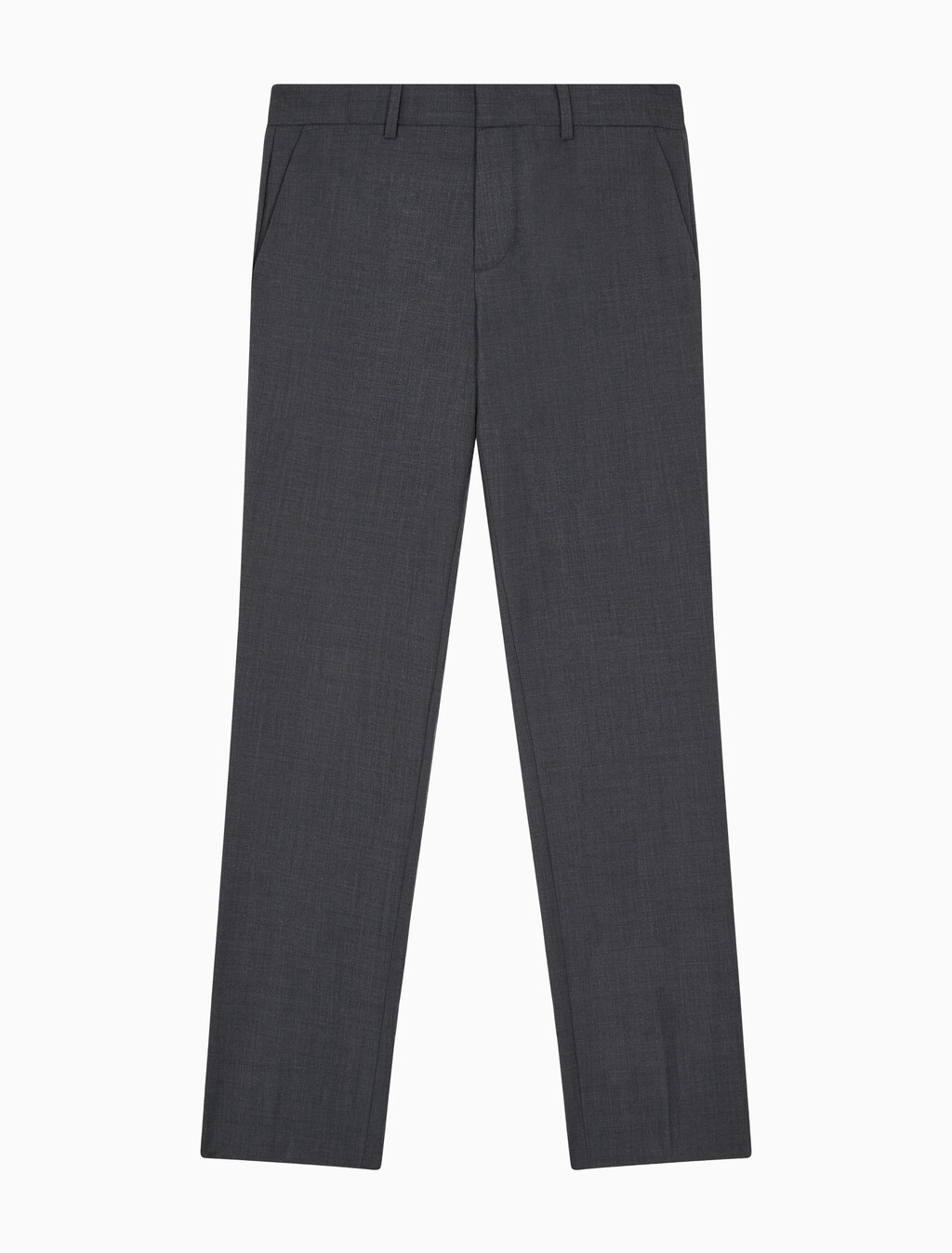 Buy 남성 울 블렌드 슬림 트라우저 in color CHARCOAL