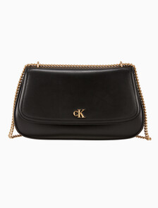 Buy 여성 하드웨어 모노그램 컨버티블 체인 미디움 백 in color Black