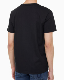 Buy 남성 레귤러핏 솔리드 CK 로고 반팔 티셔츠 in color CK BLACK