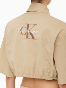 Buy 여성 아카이벌 컷아웃 셔츠 원피스 in color TRAVERTINE