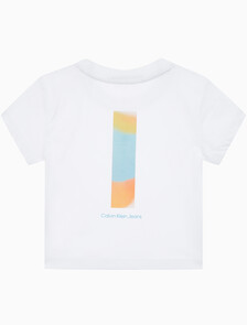 Buy 여성 그래픽 베이비핏 크롭 반팔 티셔츠 in color BRIGHT WHITE