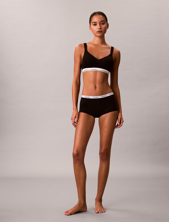 여성 모던로고 미드라이즈 보이쇼츠