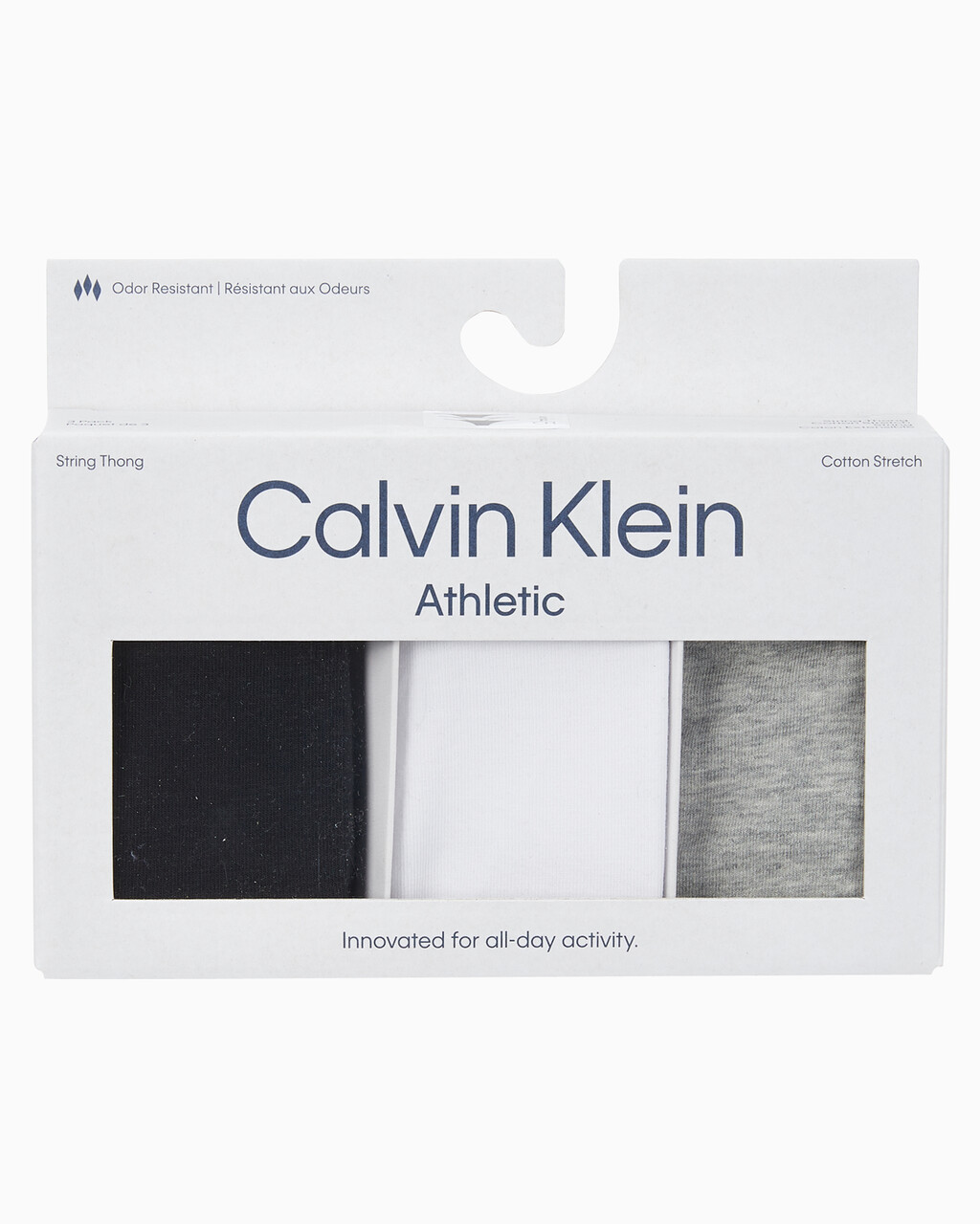 Buy 여성 애슬레틱 T팬티 3PK in color BLACK GREY HEATHER WHITE