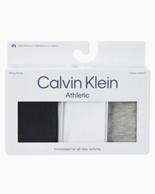 Buy 여성 애슬레틱 T팬티 3PK in color BLACK GREY HEATHER WHITE