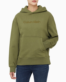Buy 여성 릴렉스핏 스탠다드 로고 후디 in color JOLLY GREEN BEAN