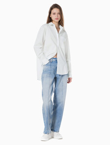 Buy 여성 90's 스트레이트핏 라이트블루 데님 in color CHALKY BLUE