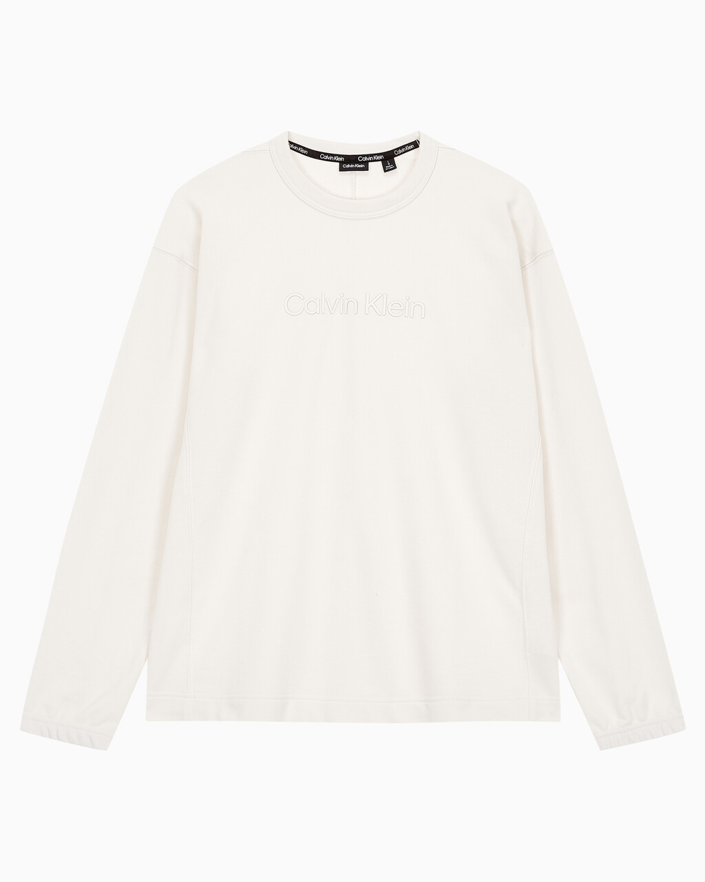 Buy 남성 릴렉스 핏 에센셜 스웻셔츠 in color WHITE