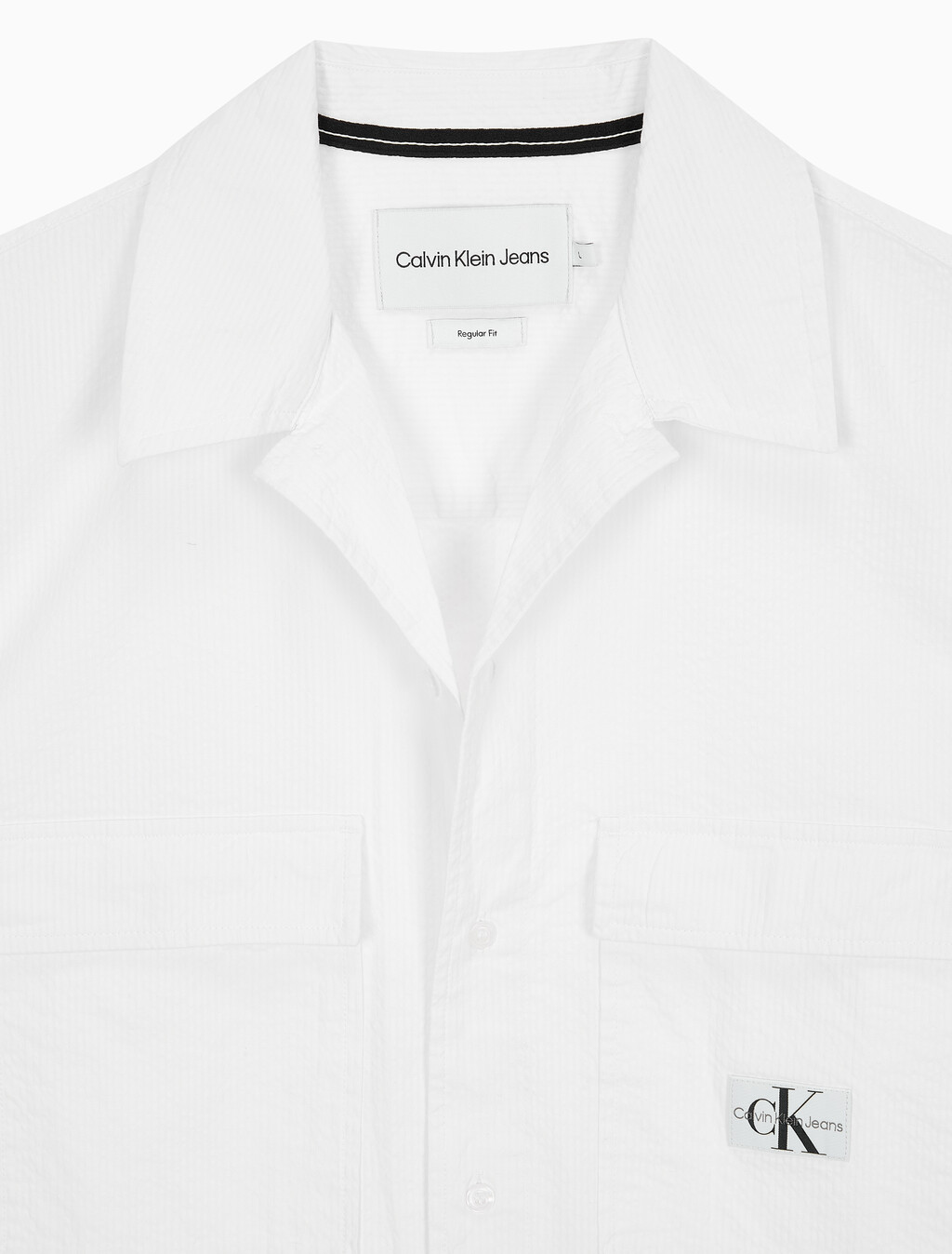 Buy 남성 릴렉스핏 시어서커 반팔 셔츠 in color BRIGHT WHITE