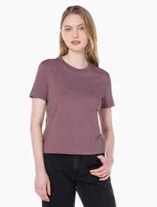 Buy 여성 릴렉스핏 아카이브 로고 크루넥 반팔 티셔츠 in color CAPRI ROSE