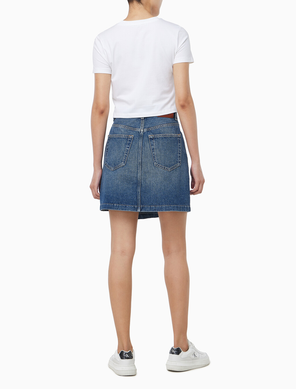 Buy 여성 데님 미니 랩 스커트 in color denim