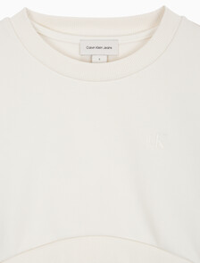 Buy 여성 2 IN 1 크루 풀오버 in color WHITE