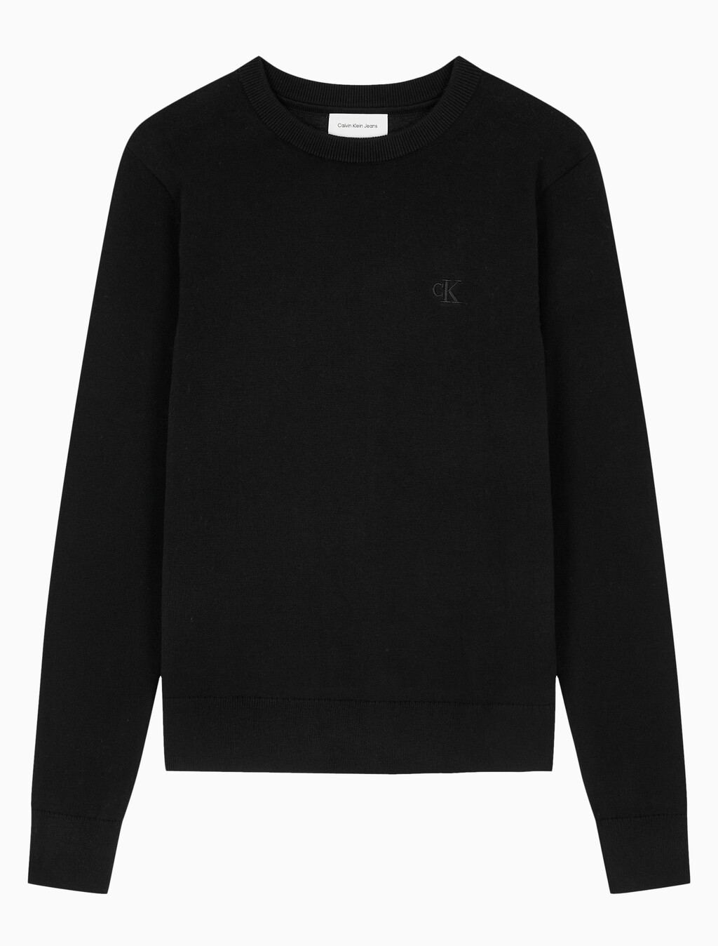 Buy 여성 크루넥 파인 스웨터 in color CK BLACK