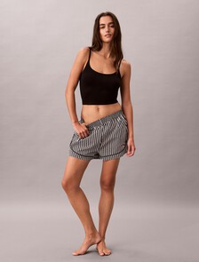 Buy 여성 코튼 포플린 쇼츠 in color PENNY STRIPE+BLACK