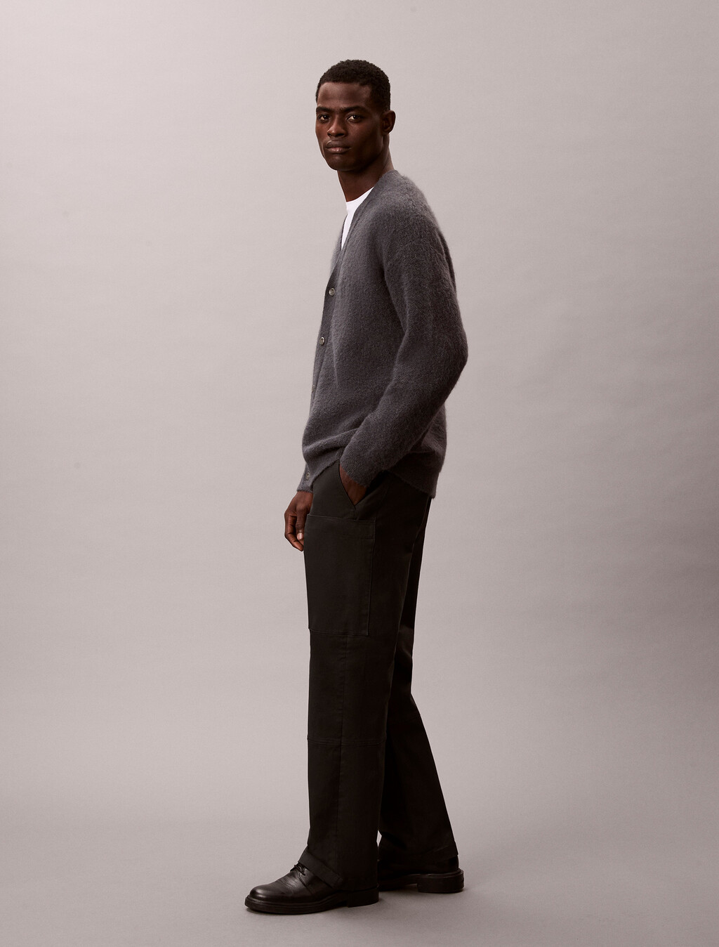 Buy 남성 90S 스트레이트핏 코튼 워크웨어 팬츠 in color PIRATE BLACK