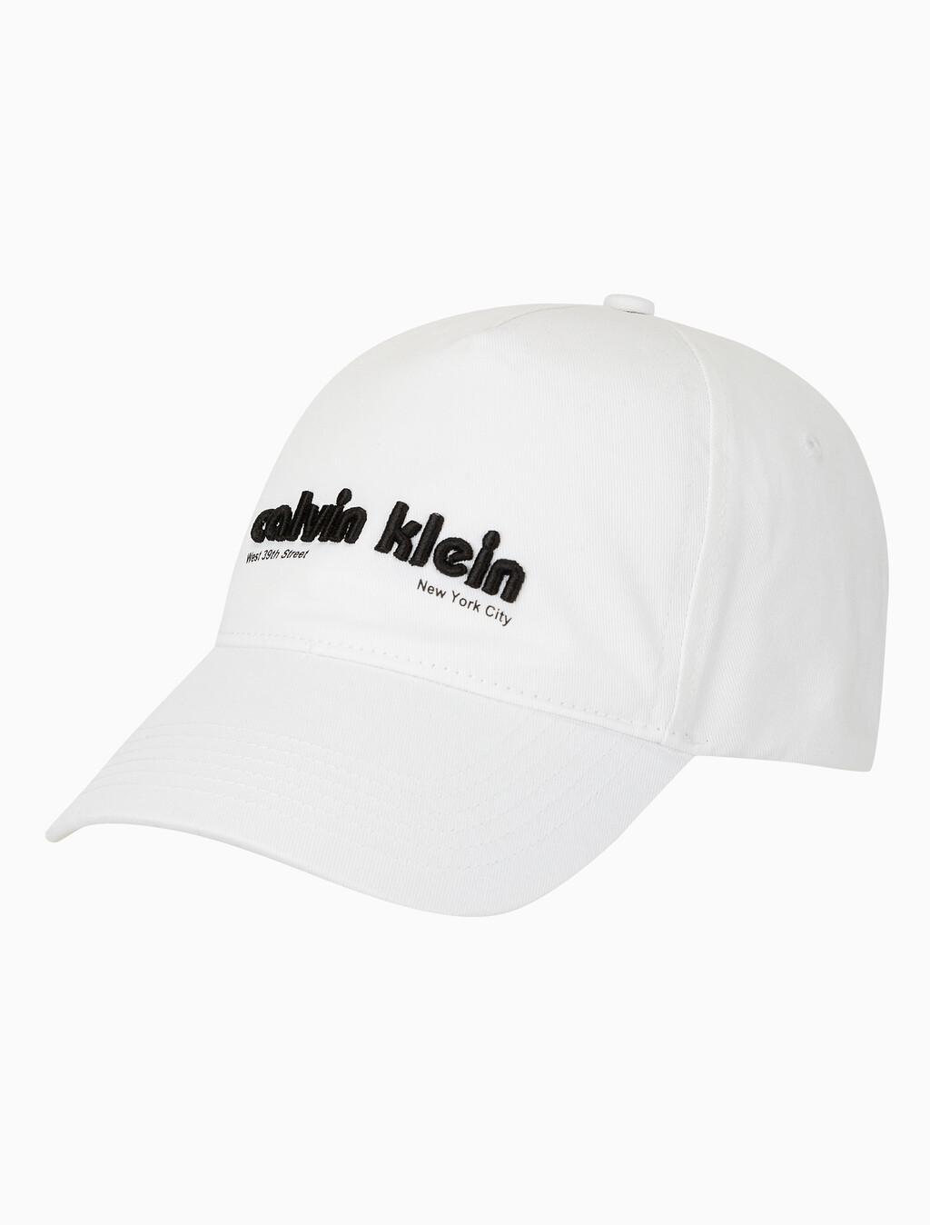 Buy 남녀공용 CKJ 그래픽 로고 볼캡 in color BRILLIANT WHITE