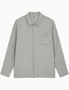 Buy 남성 울트라 소프트 플란넬 롱 슬리브 버튼 다운 in color GREY HEATHER