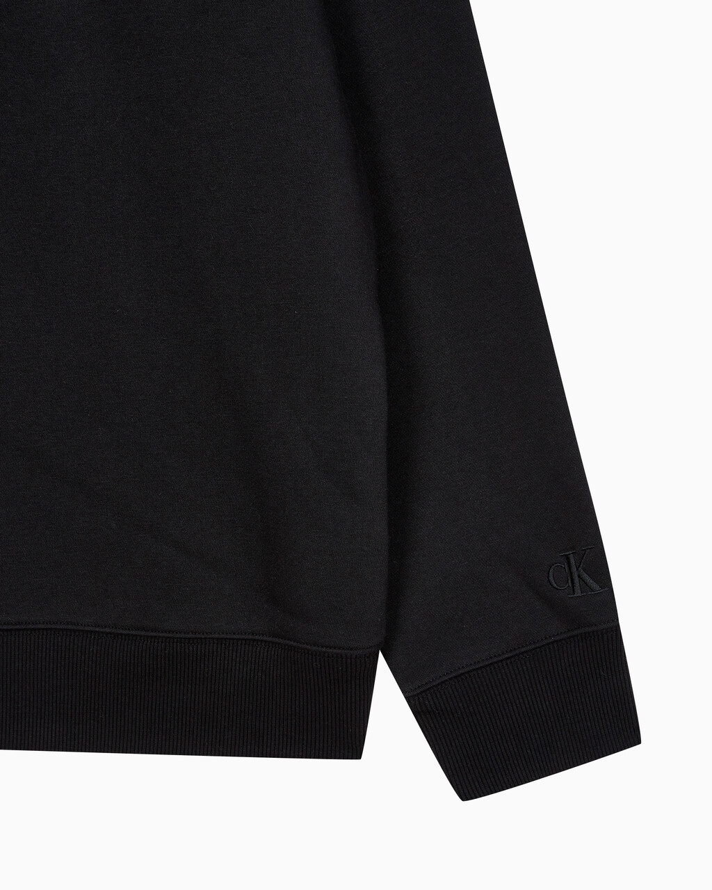 Buy 남성 레귤러핏 인스티튜셔널 로고 기모 스웨트셔츠 in color CK BLACK